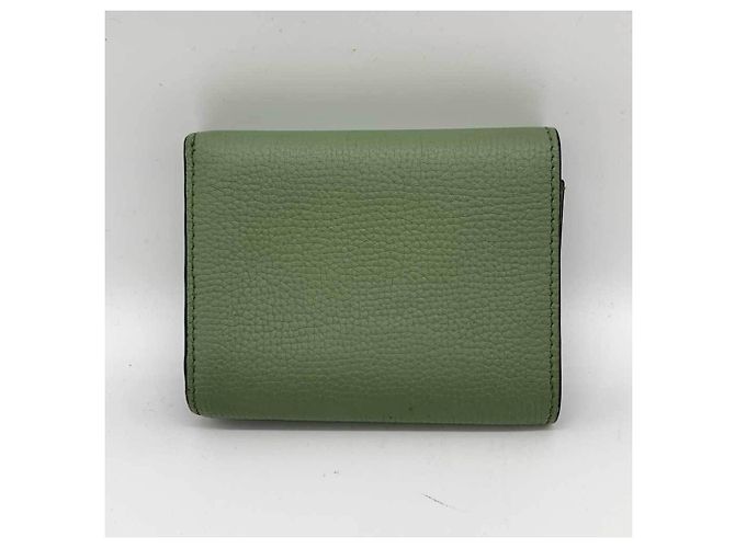 Billetera bi-fold de cuero verde Loewe - vista 2