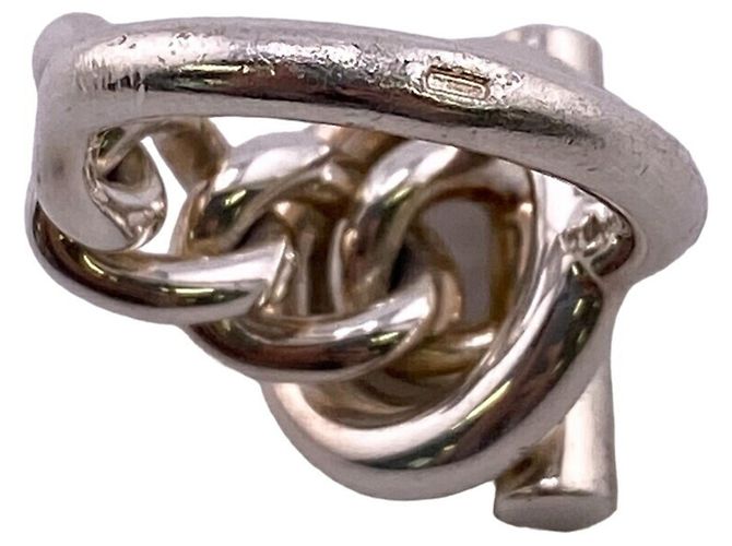 Ring Hermès Anillo de plata Croisette Hermes - vista 7