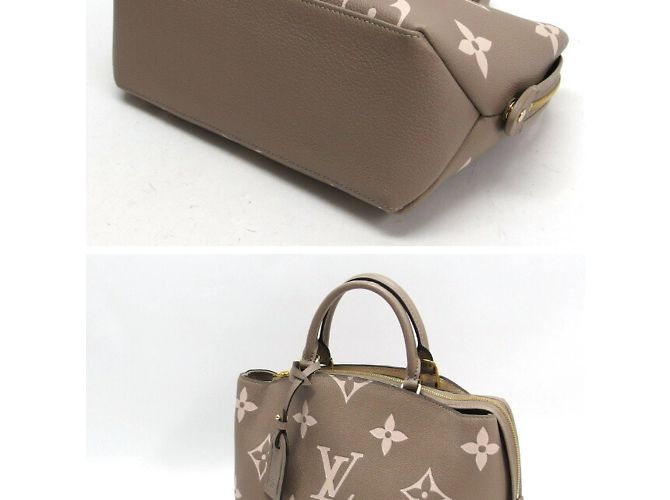 Borsa Petit Palais PM in Monogram Empreinte Louis Vuitton Beige Grigio - vista 4