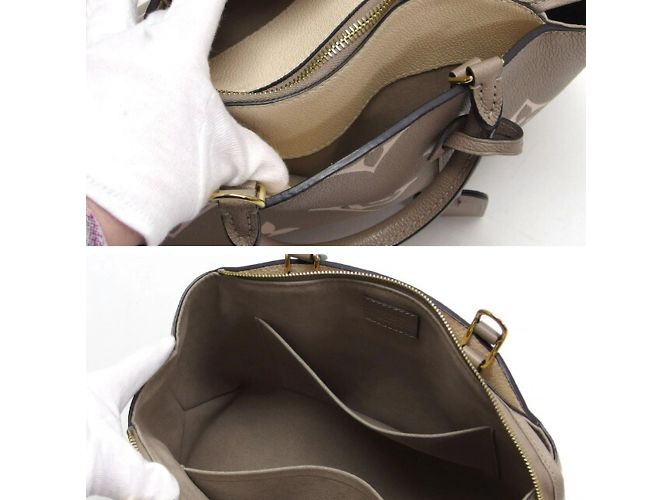Borsa Petit Palais PM in Monogram Empreinte Louis Vuitton Beige Grigio - vista 5