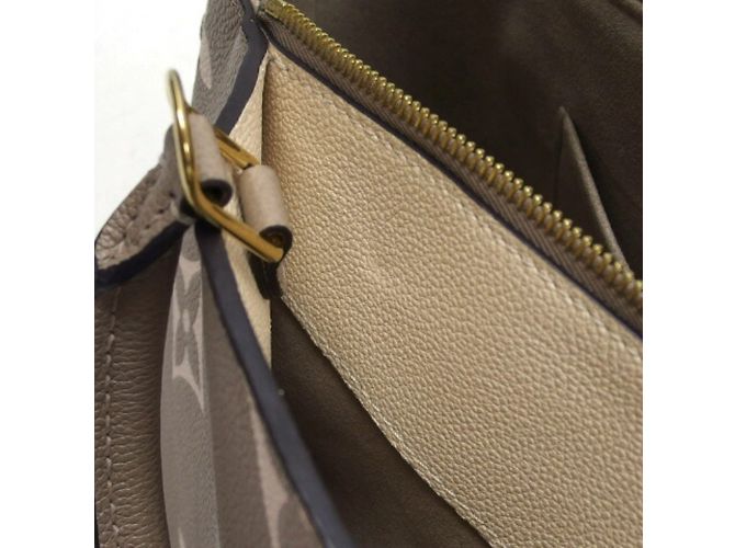 Borsa Petit Palais PM in Monogram Empreinte Louis Vuitton Beige Grigio - vista 9