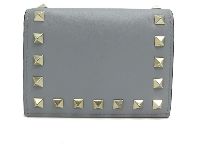Billetera Compacta Rockstud Valentino Garavani Castaño - vista 2