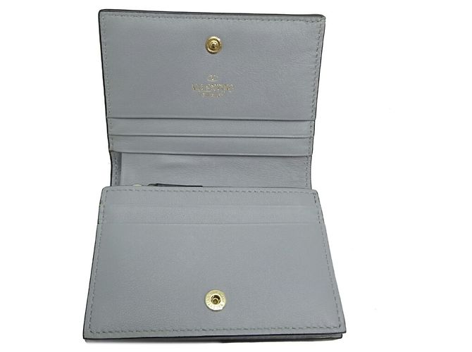 Billetera Compacta Rockstud Valentino Garavani Castaño - vista 3