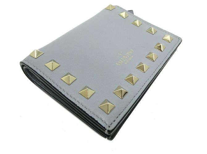 Billetera Compacta Rockstud Valentino Garavani Castaño - vista 4
