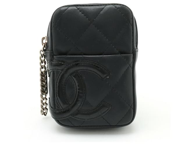 Chanel Cambon Line Cigarette Case Black Pink - view 2