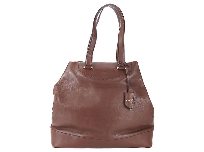 Bally braune Leder-Tote-Tasche - Ansicht 11