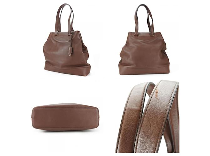 Bally braune Leder-Tote-Tasche - Ansicht 2