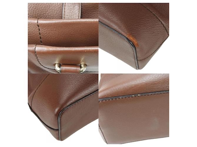 Bally braune Leder-Tote-Tasche - Ansicht 4
