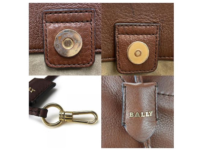 Bally braune Leder-Tote-Tasche - Ansicht 9