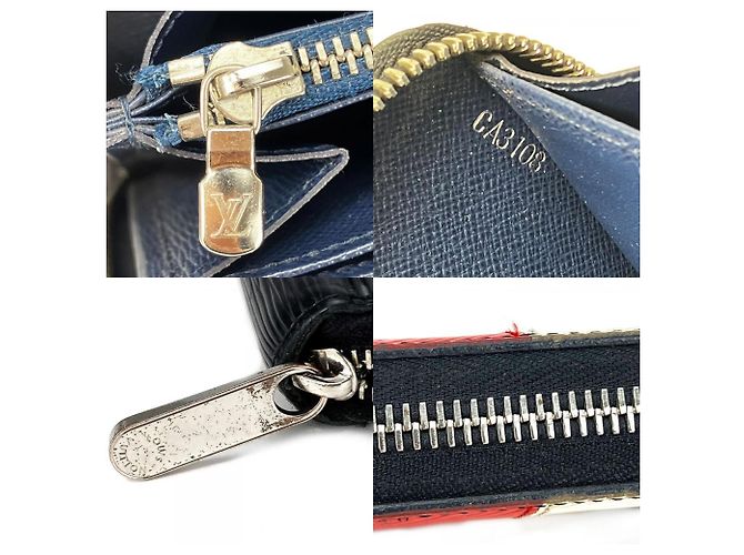 Cartera larga Zippy M62983 Louis Vuitton Negro Blanco Roja - vista 10
