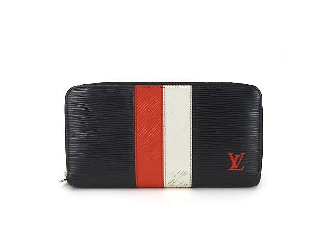Cartera larga Zippy M62983 Louis Vuitton Negro Blanco Roja - vista 11