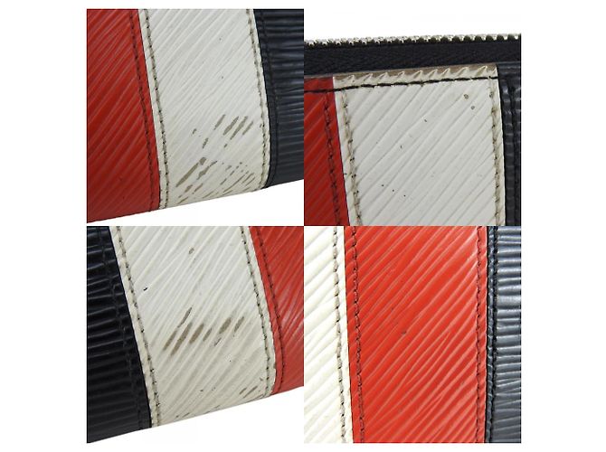Cartera larga Zippy M62983 Louis Vuitton Negro Blanco Roja - vista 5