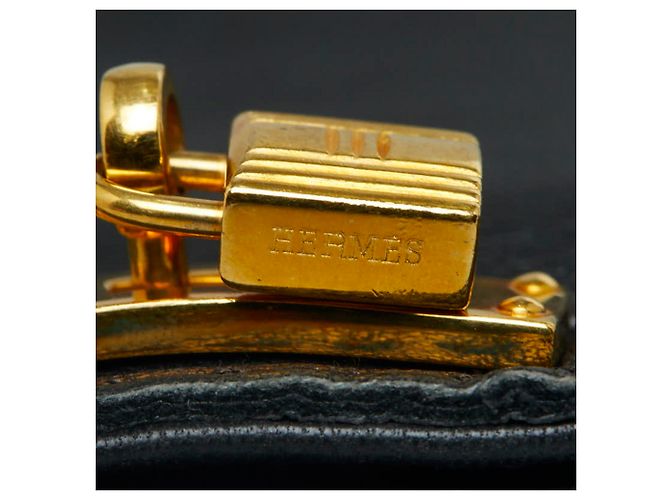 Charm-Handschuhe mit Kelly-Verschluss von Hermès Schwarz - Ansicht 4