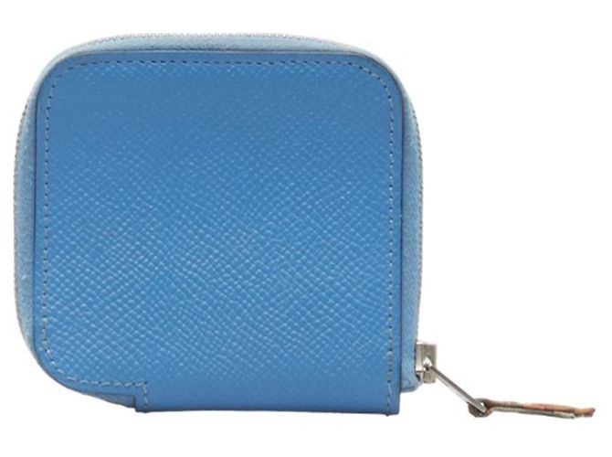 Monedero de cuero azul Silk'in de Hermès - vista 3