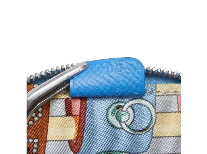 Monedero de cuero azul Silk'in de Hermès - vista 8