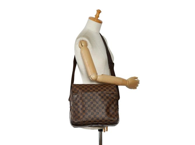 Borsa a Spalla Damier Naviglio Louis Vuitton Marrone - vista 9