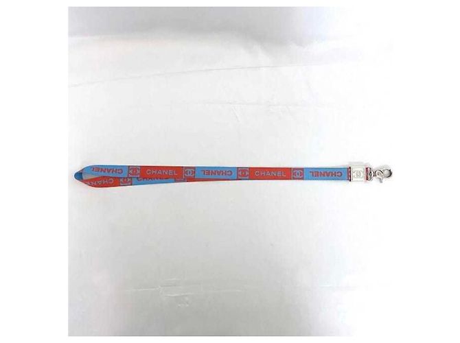 Chanel Blue and Red Nylon Neck Strap - view 3