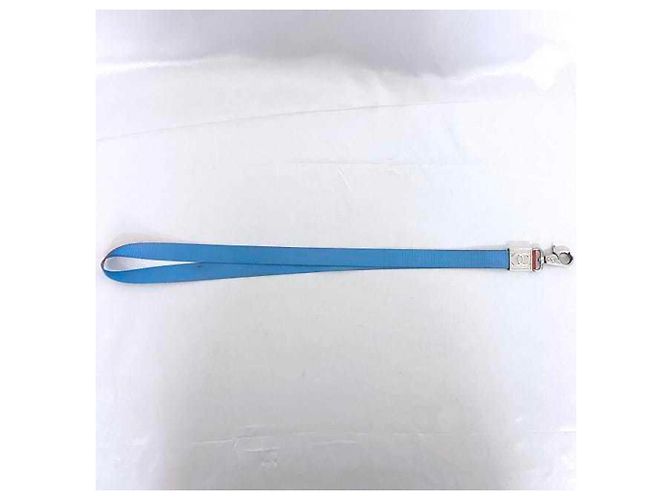 Chanel Blue and Red Nylon Neck Strap - view 4