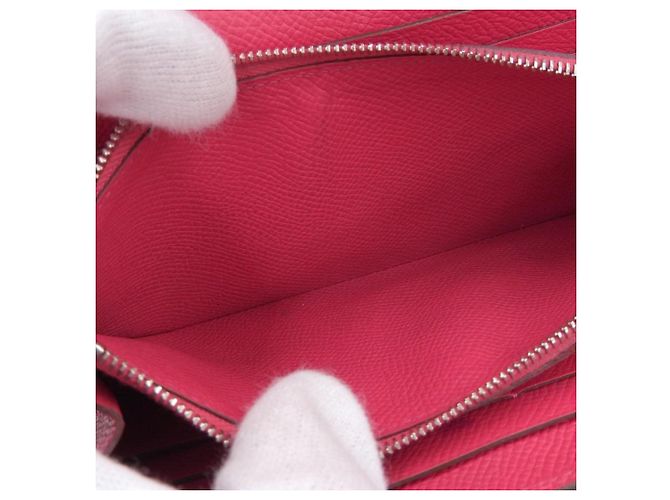 Hermès Cartera Hermes Kelly A Larga Epsom Rose Extreme Grabada Rosa Roja - vista 4