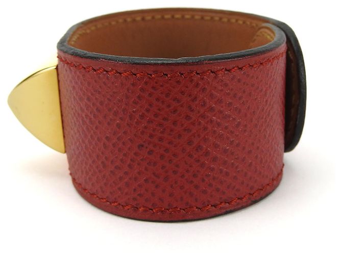 Bracciale charm in pelle Epsom Medor di Hermès Rosso - vista 2