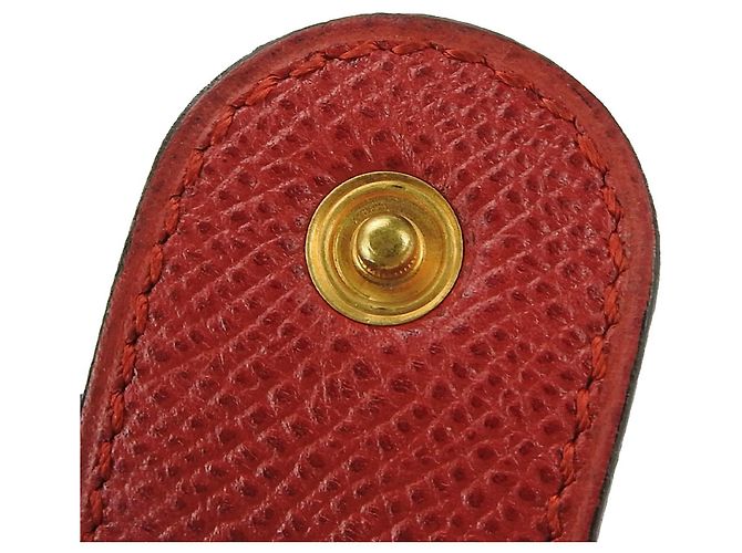 Bracciale charm in pelle Epsom Medor di Hermès Rosso - vista 7
