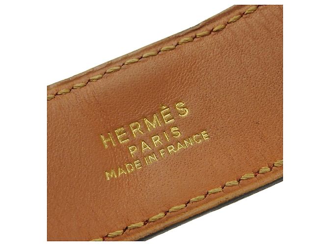 Bracciale charm in pelle Epsom Medor di Hermès Rosso - vista 9