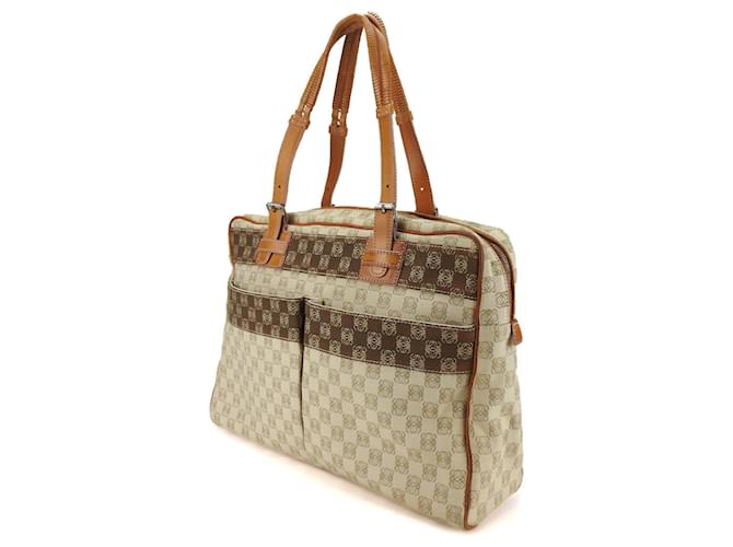 Borsa tote Loewe beige e marrone - vista 2