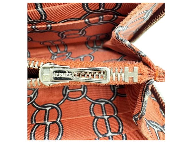 Hermès Hermes Azap Lang Wallet in Rouge H Rot - Ansicht 14