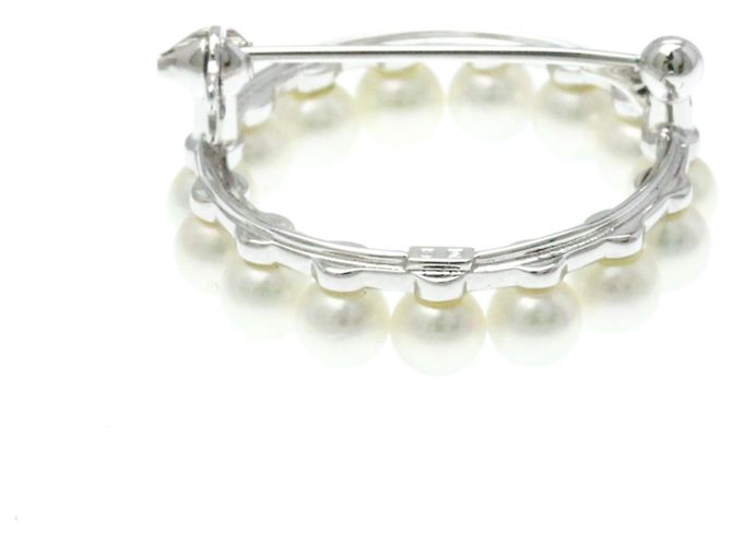 Spilla in Perla d'Argento Mikimoto - vista 4