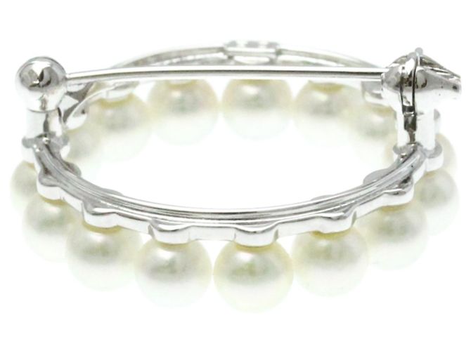 Spilla in Perla d'Argento Mikimoto - vista 6