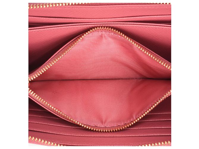Cartera larga Prada Saffiano en rosa - vista 5