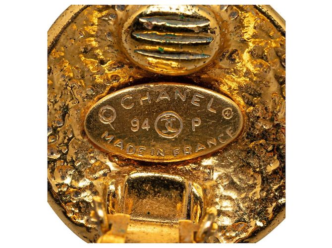 Orecchini a clip placcati in oro Chanel Coco Mark D'oro - vista 3