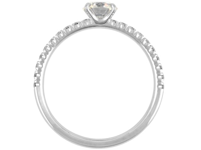 Anello in diamante Cartier Etincel de Solitaire mezza eternità - vista 3