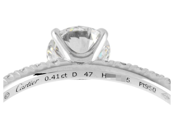 Anello in diamante Cartier Etincel de Solitaire mezza eternità - vista 4
