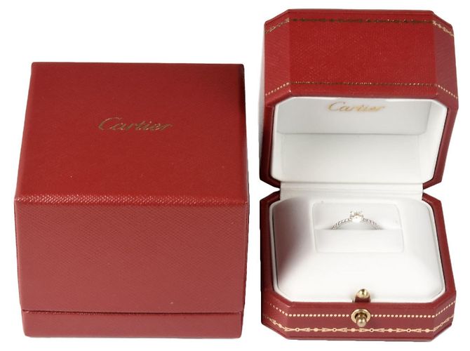 Anello in diamante Cartier Etincel de Solitaire mezza eternità - vista 6