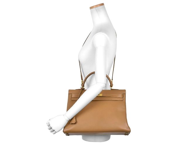 Hermès Borsa Hermes Kelly 35 in pelle box calf Marrone - vista 10
