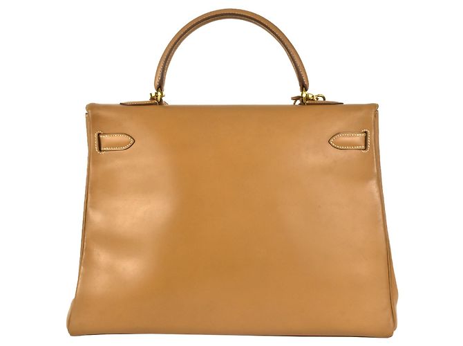 Hermès Borsa Hermes Kelly 35 in pelle box calf Marrone - vista 4