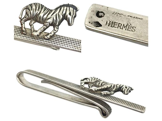 Hermès Hermes Silver Tie Pin Silvery - view 3