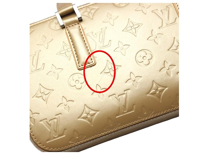 Borsa a mano opaca Monogram Louis Vuitton D'oro - vista 11
