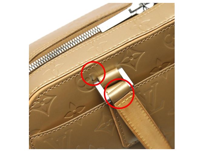 Borsa a mano opaca Monogram Louis Vuitton D'oro - vista 15
