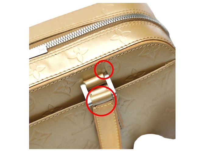 Borsa a mano opaca Monogram Louis Vuitton D'oro - vista 16