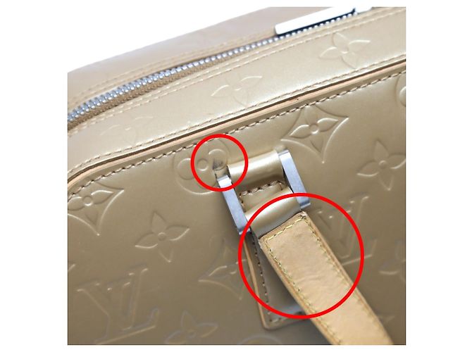 Borsa a mano opaca Monogram Louis Vuitton D'oro - vista 17