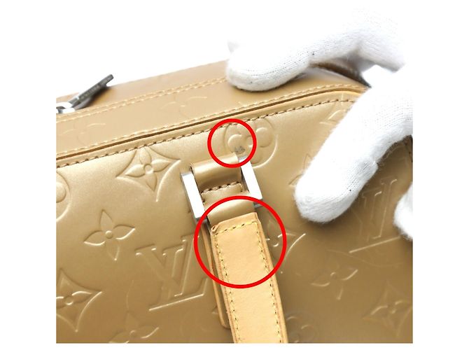 Borsa a mano opaca Monogram Louis Vuitton D'oro - vista 18