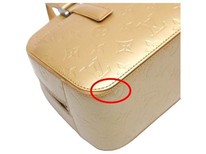 Borsa a mano opaca Monogram Louis Vuitton D'oro - vista 6