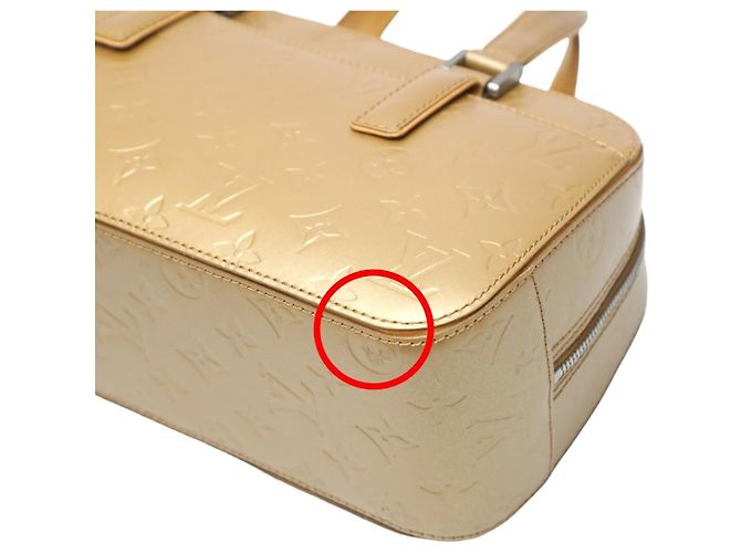 Borsa a mano opaca Monogram Louis Vuitton D'oro - vista 7