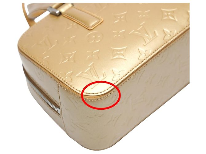 Borsa a mano opaca Monogram Louis Vuitton D'oro - vista 8