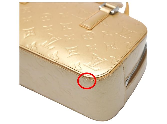 Borsa a mano opaca Monogram Louis Vuitton D'oro - vista 9
