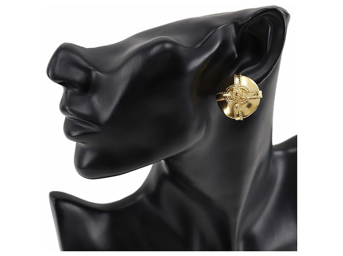 Chanel Coco Mark Clip Ohrringe Golden - Ansicht 2