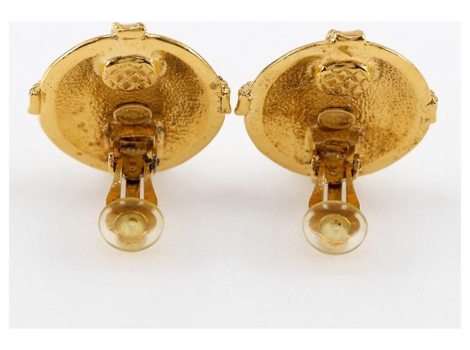 Chanel Coco Mark Clip Ohrringe Golden - Ansicht 4