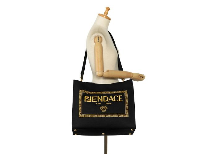 Fendi Borsa Medusa FENDACE Nero - vista 11